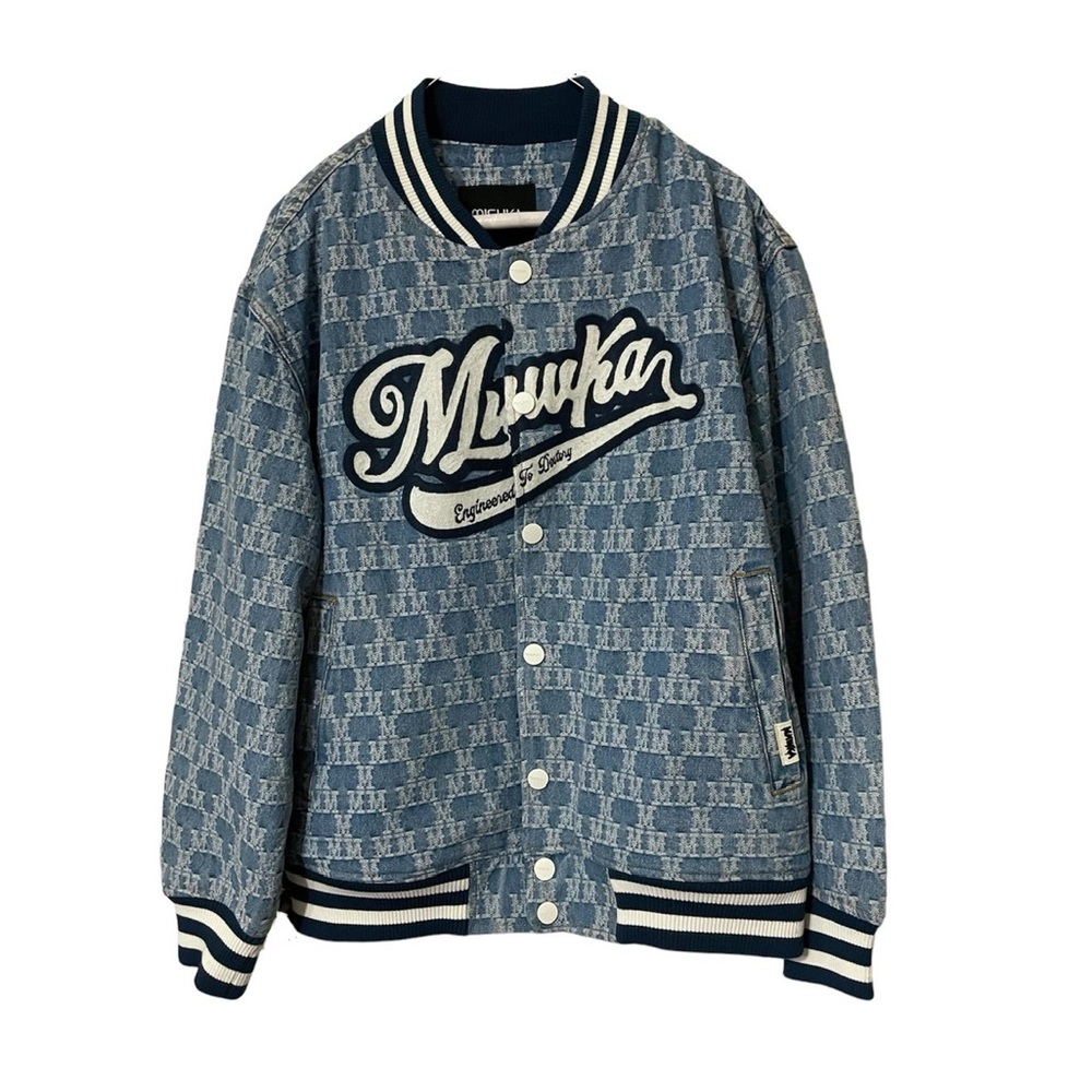 MISHKA DENIM VARSITY JACKET